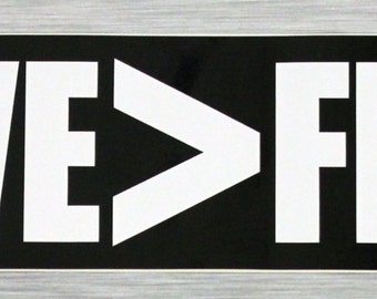 Yoga Spirituality Sticker | Love>Fear Bumper Outdoor Vinyl Sticker