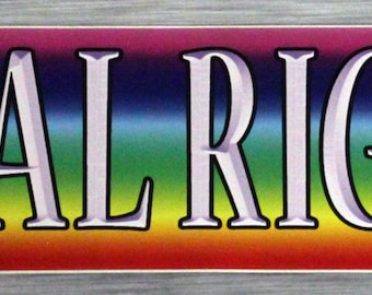 Gay Pride Sticker |Equal Rights, lgbtq, liberal Bumper Sticker