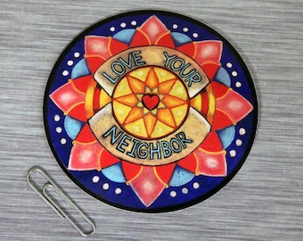 Love Your Neighbor Sticker Autocollants de pare-chocs extérieurs | 621