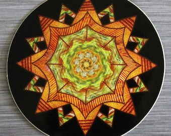 Una flor Un cuenco y una canasta Mandala Pegatina Exterior Parachoques Pegatinas