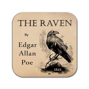 The Raven Coaster, The Raven by Edgar Allan Poe Coaster