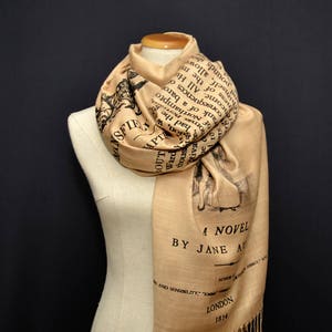 Mansfield Park by Jane Austen Scarf, Shawl, Wrap. Book scarf, Literary gift, Teacher gift, Library, Classic Literature, Fanny Price image 2