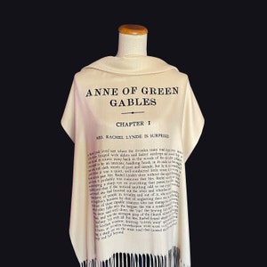 Anne of Green Gables by Lucy Maud Montgomery Scarf/Shawl/Wrap. Bookish gift, Literary Gift, Book scarf. image 3