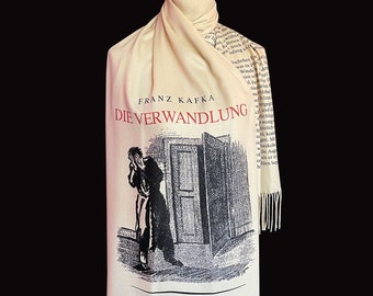 La Métamorphose de Franz Kafka Scarf Wrap Shawl (version allemande). Franz Kafka - Die Verwandlung Schal.