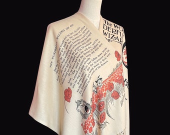 The Wonderful Wizard of Oz Scarf/Shawl. Select your favorite page: Title page, Dorothy, Scarecrow, Tin Woodman, Cowardly Lion, Poppy field