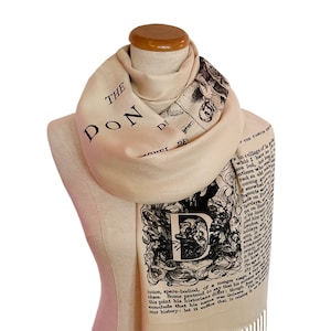 Don Quixote by Miguel de Cervantes Saavedra Scarf Shawl Wrap. Bookish Gift, Literary scarf, Bookworm, Book lover gift.