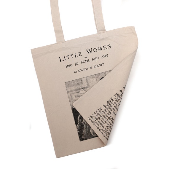 Buy Little Women Cotton Tote Bag Book Page Print Louisa May Online in India  