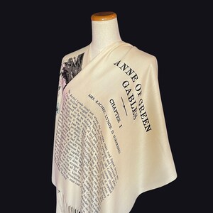 Anne of Green Gables by Lucy Maud Montgomery Scarf/Shawl/Wrap. Bookish gift, Literary Gift, Book scarf. image 5