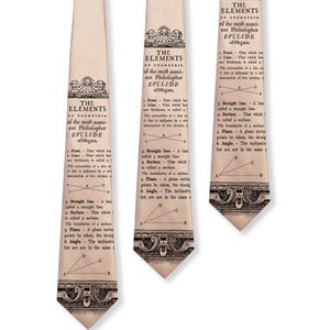 Euclid’s Elements Tie, Mathematical Gift, Geometry Gift Tie, Academic Accessory, Math Lover Gift, Calculus Teacher Gift, Math Teacher Gift.