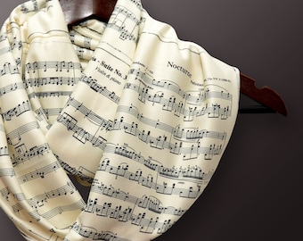 Sheet Music Infinity Scarf