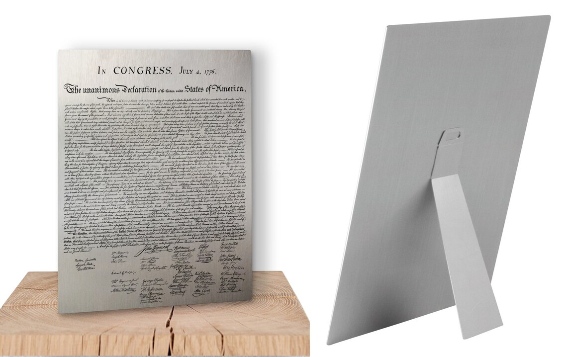 US Declaration of Independence Wall Art Metal Panel. the United States ...