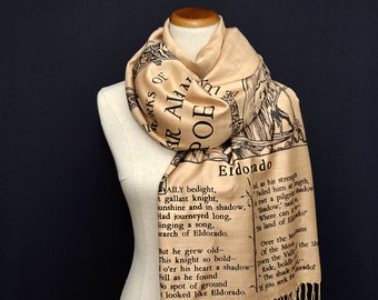 Eldorado poem by Edgar Allan Poe  Scarf Shawl Wrap