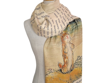 The Velveteen Rabbit by Margery Williams Scarf Shawl Wrap. Book scarf, Literary scarf, Classic Literature, Bookish Gift, Literary Accessory