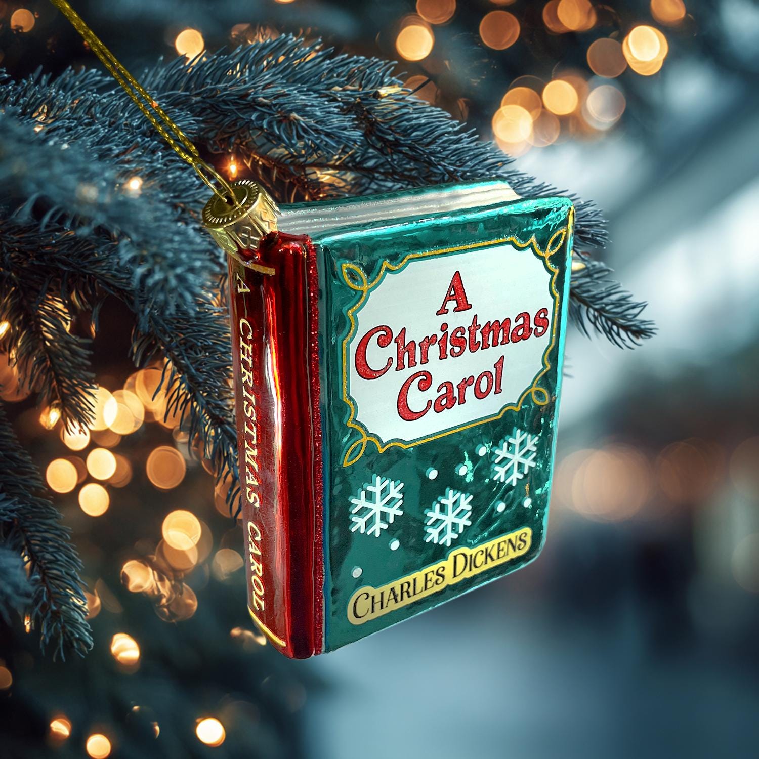 A Christmas Carol by Charles Dickens Christmas Tree Ornament, Book