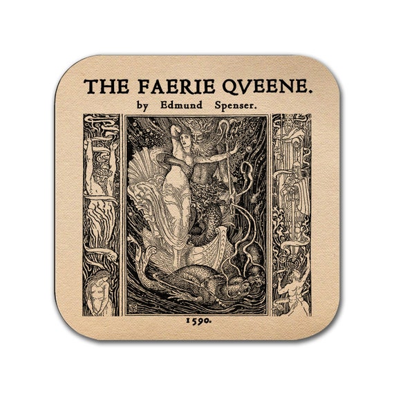 The Faerie Queene by Edmund Spenser Coaster. Coffee Mug Coaster