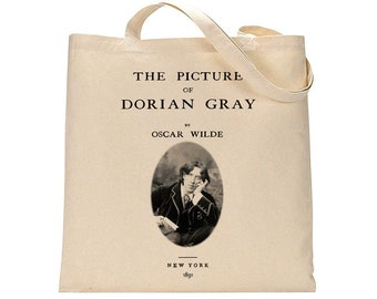 Das Bild von Dorian Gray von Oscar Wilde Einkaufstasche. Handtasche mit dem Bild von Dorian Gray Buch-Design. Buch-Tasche. Bibliothek Tasche. Markttasche