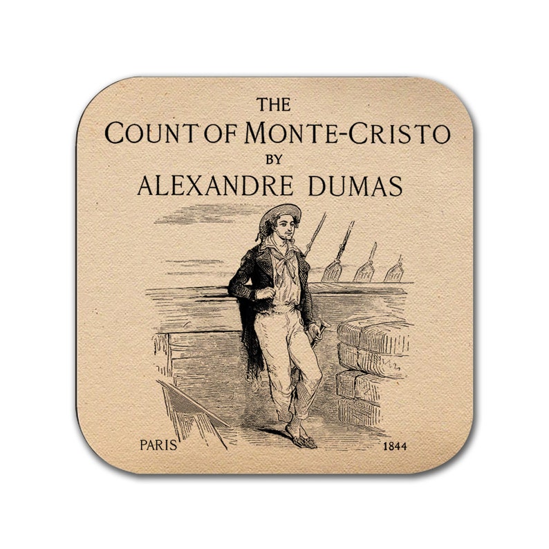 The Three Musketeers Twenty Years After,The Count of Monte Cristo,Queen Margot,The Queen/'s Necklace 6 coasters with Alexandre Dumas novels