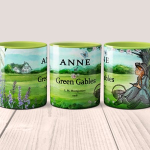 Anne of Green Gables by Lucy Maud Montgomery Mug.Coffee Mug with Anne of Green Gables book design, Bookish Gift,Literature Mug image 5