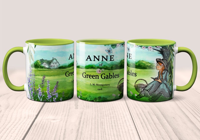 Anne of Green Gables by Lucy Maud Montgomery Mug.Coffee Mug with Anne of Green Gables book design, Bookish Gift,Literature Mug image 5