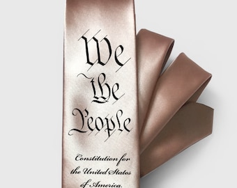 US Constitution Tie, We the People, Necktie with US Constitution. lawmaker gift, legislator gift.