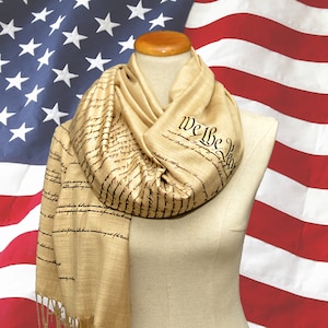 Us Constitution and Bill of Rights scarf / shawl, We the People, legislativo ejecutivo judicial, diez enmiendas, libertades personales y derechos
