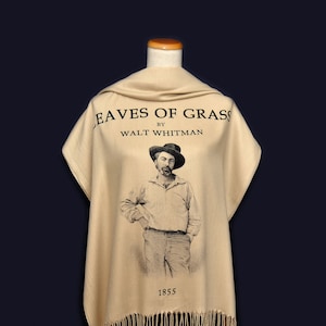 Folhas de grama de Walt Whitman xale envoltório de lenço