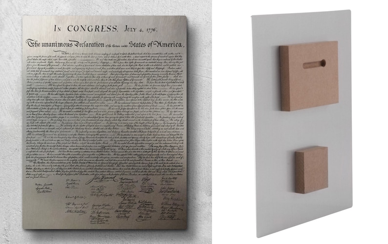 US Declaration of Independence Wall Art Metal Panel. the United States ...