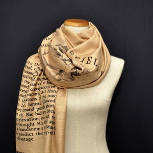 Mansfield Park by Jane Austen Scarf, Shawl, Wrap. Book scarf, Literary gift, Teacher gift, Library, Classic Literature, Fanny Price image 4