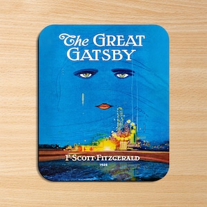 The Great Gatsby by F. Scott Fitzgerald Mouse pad (Title Page). Literary Mousepad with The Great Gatsby book design, Bookish Gift, Literary
