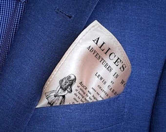 Alice im Wunderland Einstecktuch, Einstecktuch, Alice's Adventures in Wonderland von Louis Carroll, Einstecktuch