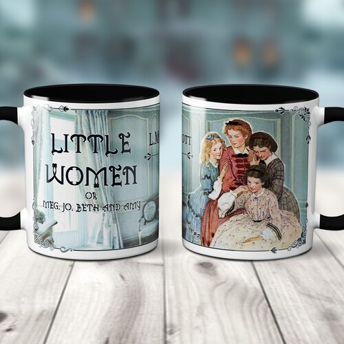 Little Women by Louisa M. Alcott Mug. Coffee Mug with Little Women Title Page design, Literary Mug, Book Lover Mug, Librarian gift.