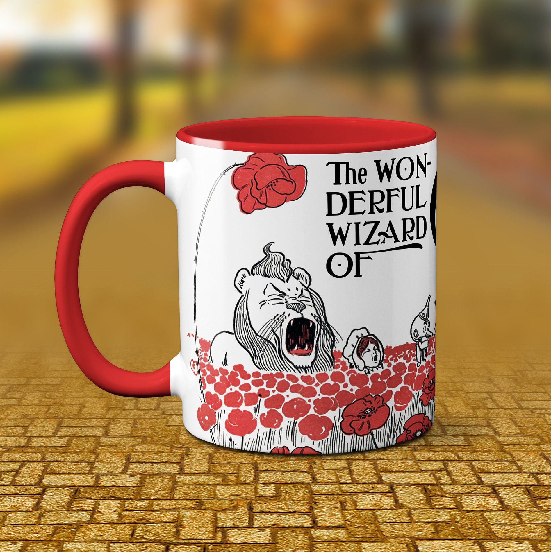 The Wonderful Wizard of Oz by Frank Baum Mug. Coffee Mug With Wizard of Oz  Poppy Field Design, Bookish Gift,literature Mug, Book Mug - Etsy