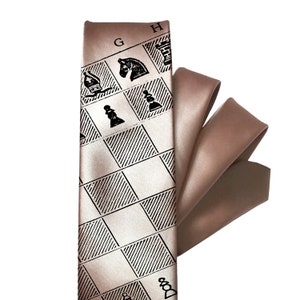 Chess Necktie, Chessboard Tie, Grandmaster Tie. Chess Board Necktie.