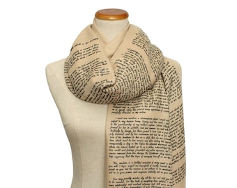 Darcy's Letter to Elizabeth from "Pride and Prejudice" by Jane Austen Shawl Scarf Wrap