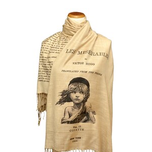 SLIGHTLY IMPERFECT **374** Les Misérables by Victor Hugo Shawl Scarf (English version)