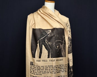 The Tell-Tale Heart by Edgar Allan Poe  Shawl Scarf Wrap