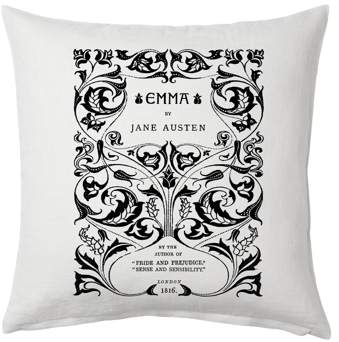 Emma by Jane Austen Pillow Cover Book Pillow Cover. Literary Etsy