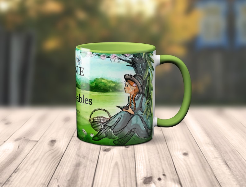 Anne of Green Gables by Lucy Maud Montgomery Mug.Coffee Mug with Anne of Green Gables book design, Bookish Gift,Literature Mug image 2