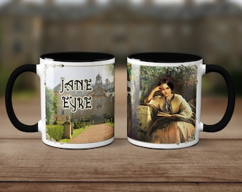 Jane Eyre by Charlotte Brontë Mug. Coffee Mug with Jane Eyre book design, Bookish Gift, Literary Mug.