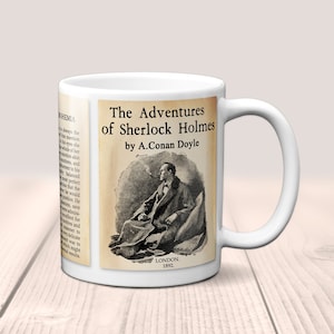 Sherlock Holmes Mug, The Adventures of Sherlock Holmes by Arthur Conan Doyle Mug, Bookish Gift for Men, Literary Gift Mug, Literature Mug