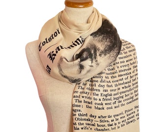 Anna Karenina von Leo Tolstoy Scarf/Shawl/Wrap - englische Version. Buchschal, Buchschal, Buchgeschenk, Klassische Literatur.