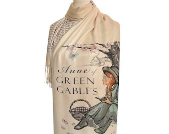 Anne of Green Gables by Lucy Maud Montgomery Scarf/Shawl/Wrap. Bookish gift, Literary Gift, Book scarf.