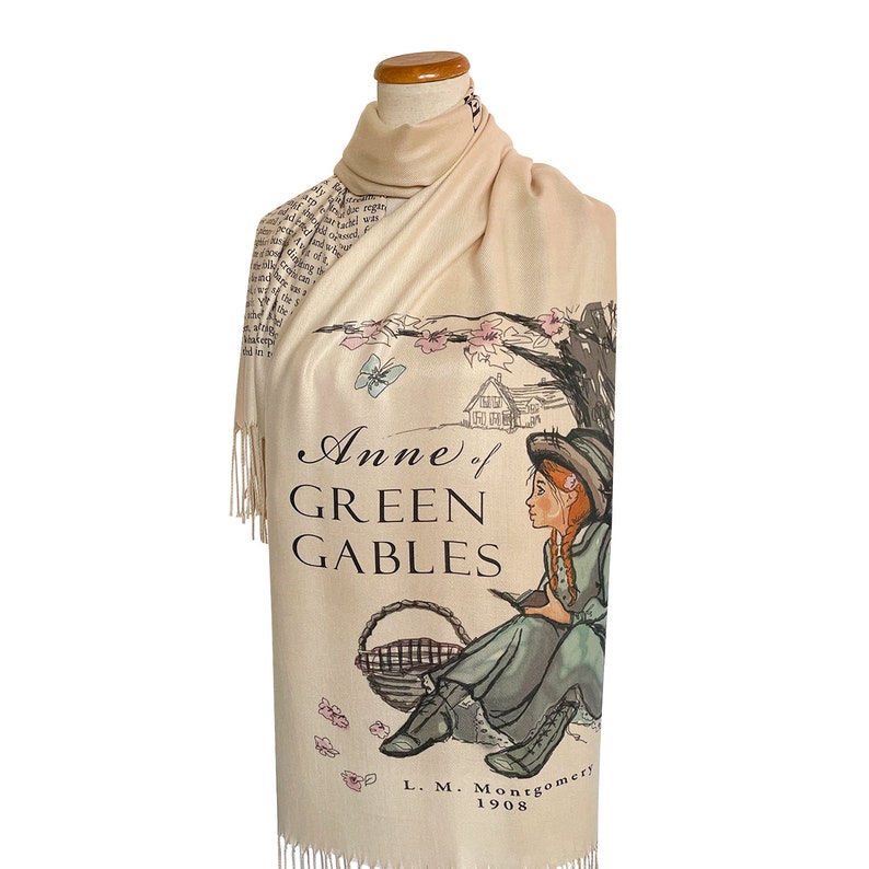 Anne of Green Gables by Lucy Maud Montgomery Scarf/Shawl/Wrap. Bookish gift, Literary Gift, Book scarf. image 1