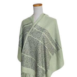Darcy's Letter to Elizabeth from Pride and Prejudice di Jane Austen Scialle Sciarpa Wrap, Beige, 72 x 26
