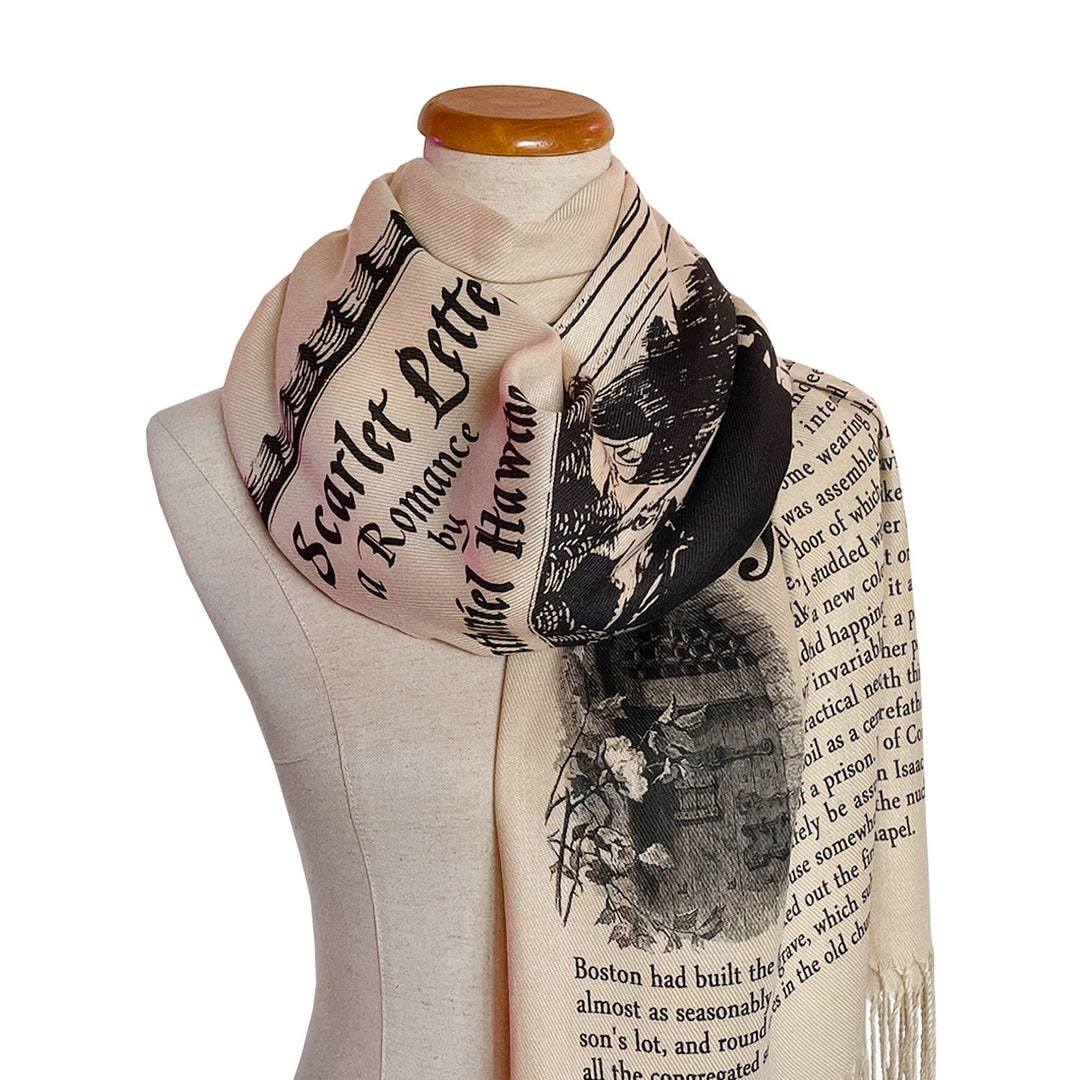 The Scarlet Letter by Nathaniel Hawthorne Scarf Shawl Wrap, Book Scarf