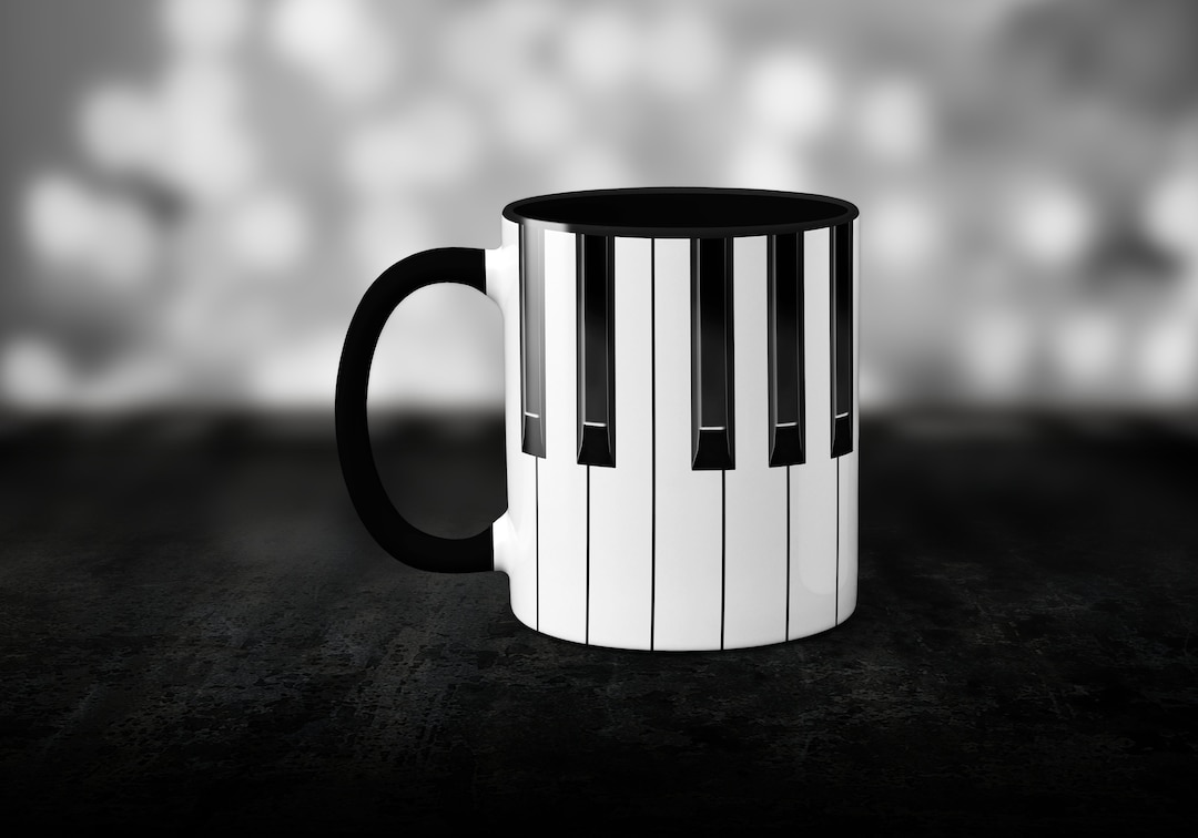 Music Mug, Piano Keys Mug, Piano Keyboard Mug, Musician Mug, Music