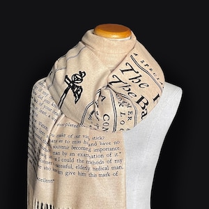 The Hound of the Baskervilles Scarf Shawl Wrap, Sherlock Holmes Literary Gift, Arthur Conan Doyle Scarf, Book Lover Accessory for Women