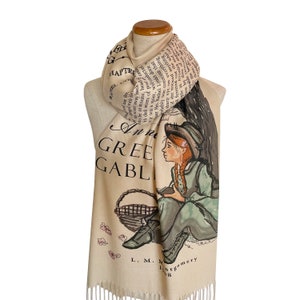 Anne of Green Gables by Lucy Maud Montgomery Scarf/Shawl/Wrap. Bookish gift, Literary Gift, Book scarf. image 2