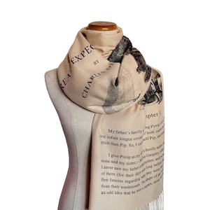 Great Expectations by Charles Dickens Scarf/Shawl/Wrap. Works of Charles Dickens. Bookish gift, Book Scarf. Literary Gift. Bookworm.
