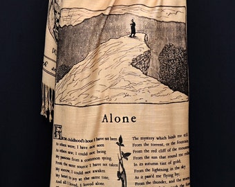 Alone by Edgar Allan Poe Schal Schal Wrap